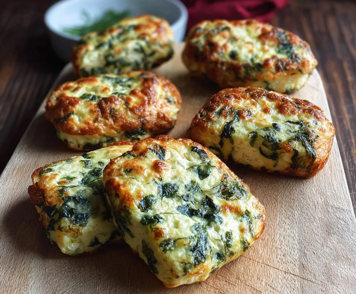 Delicious spinach and cottage cheese flagels, perfect for a healthy snack.