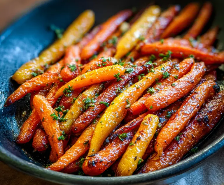 Honey Garlic Roasted Carrots