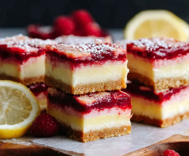 Raspberry Lemon Cheesecake Bars