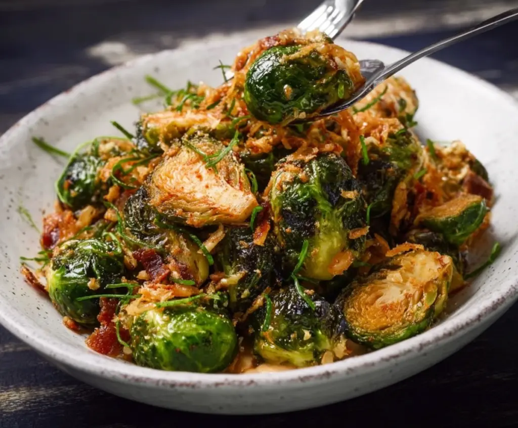 Delicious Roasted Brussels Sprouts as served at Red Lobster, crispy and seasoned to perfection.