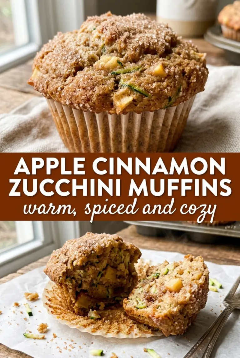Apple Cinnamon Zucchini Muffins
