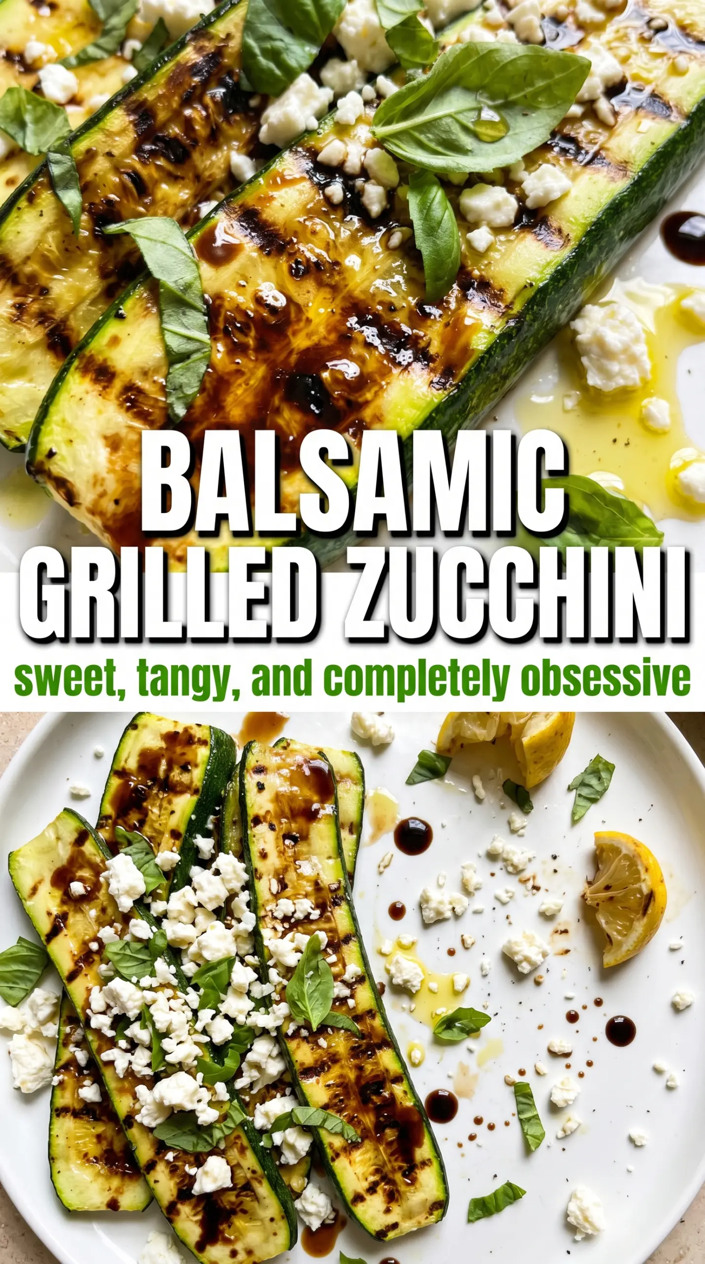 Balsamic Grilled Zucchini sticky caramelized