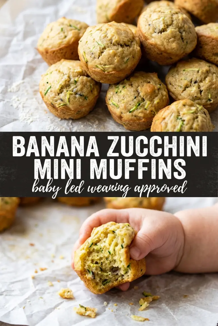 Banana Zucchini Mini Muffins for Baby Led Weaning