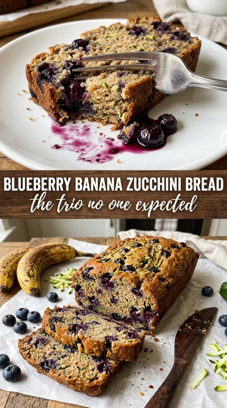 Blueberry banana zucchini bread moist blueberry loaf