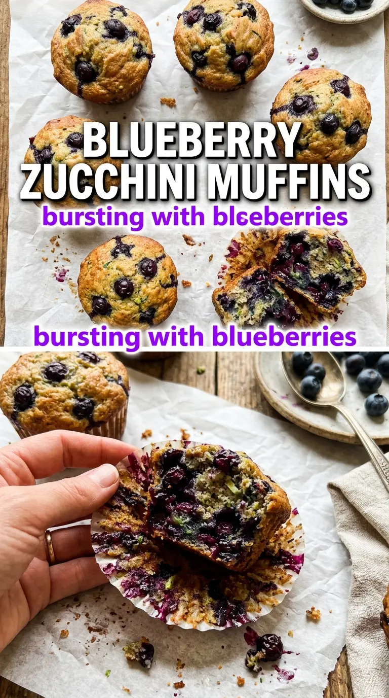 Blueberry zucchini muffins moist berry-studded