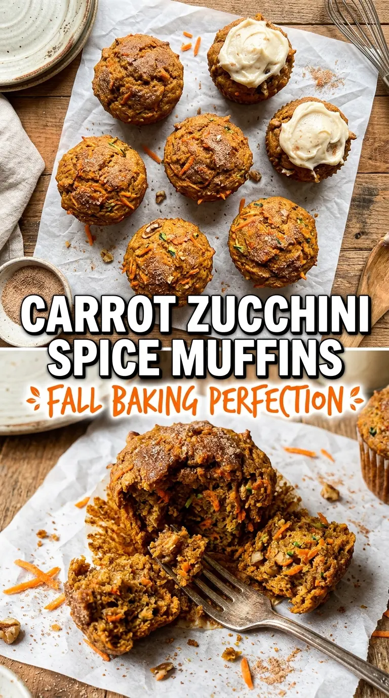Carrot Zucchini Spice Muffins warm spiced golden