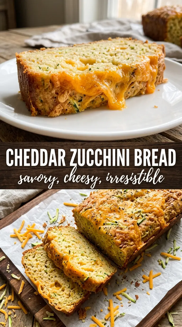 Cheddar Zucchini Bread savory cheesy golden