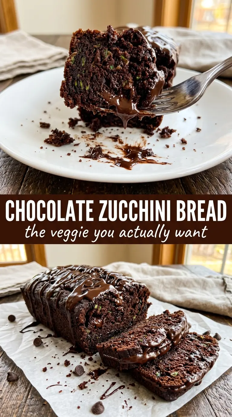 Chocolate Zucchini Bread fudgy chocolatey moist