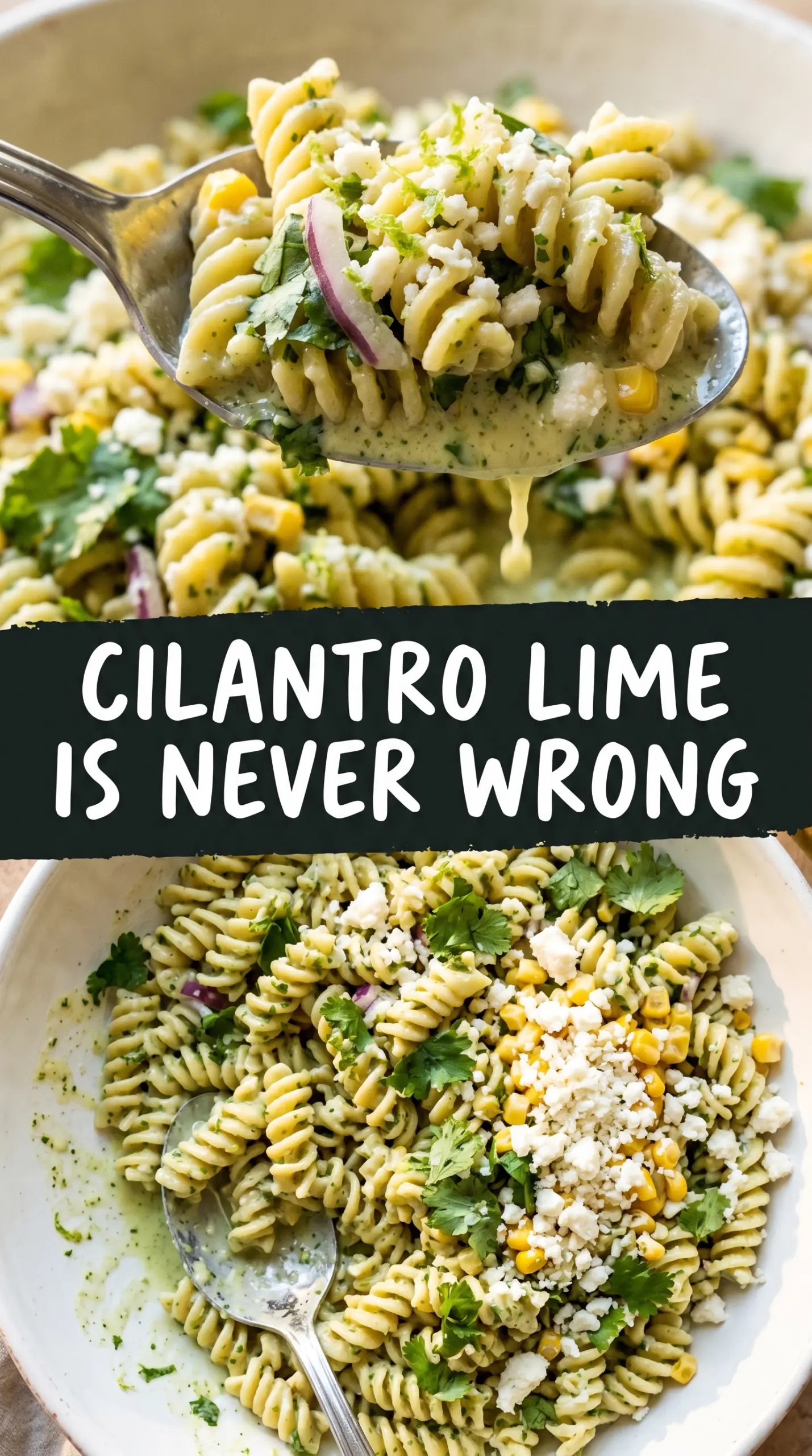 Cilantro lime pasta salad vibrant citrus fresh