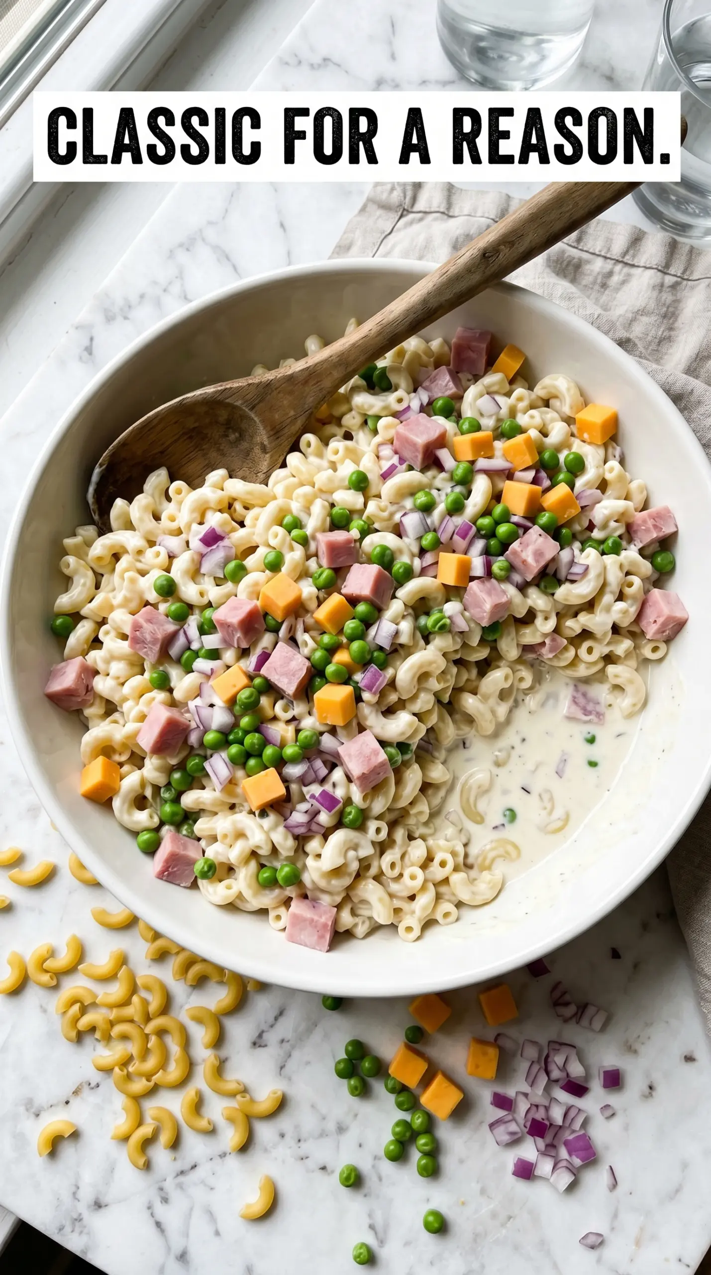 Classic Pasta Salad creamy crunchy