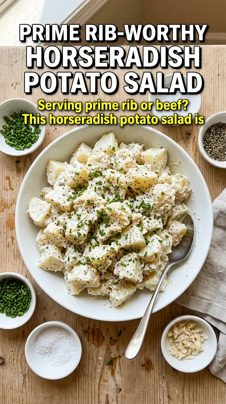 Creamy Horseradish Potato Salad tangy creamy herbs