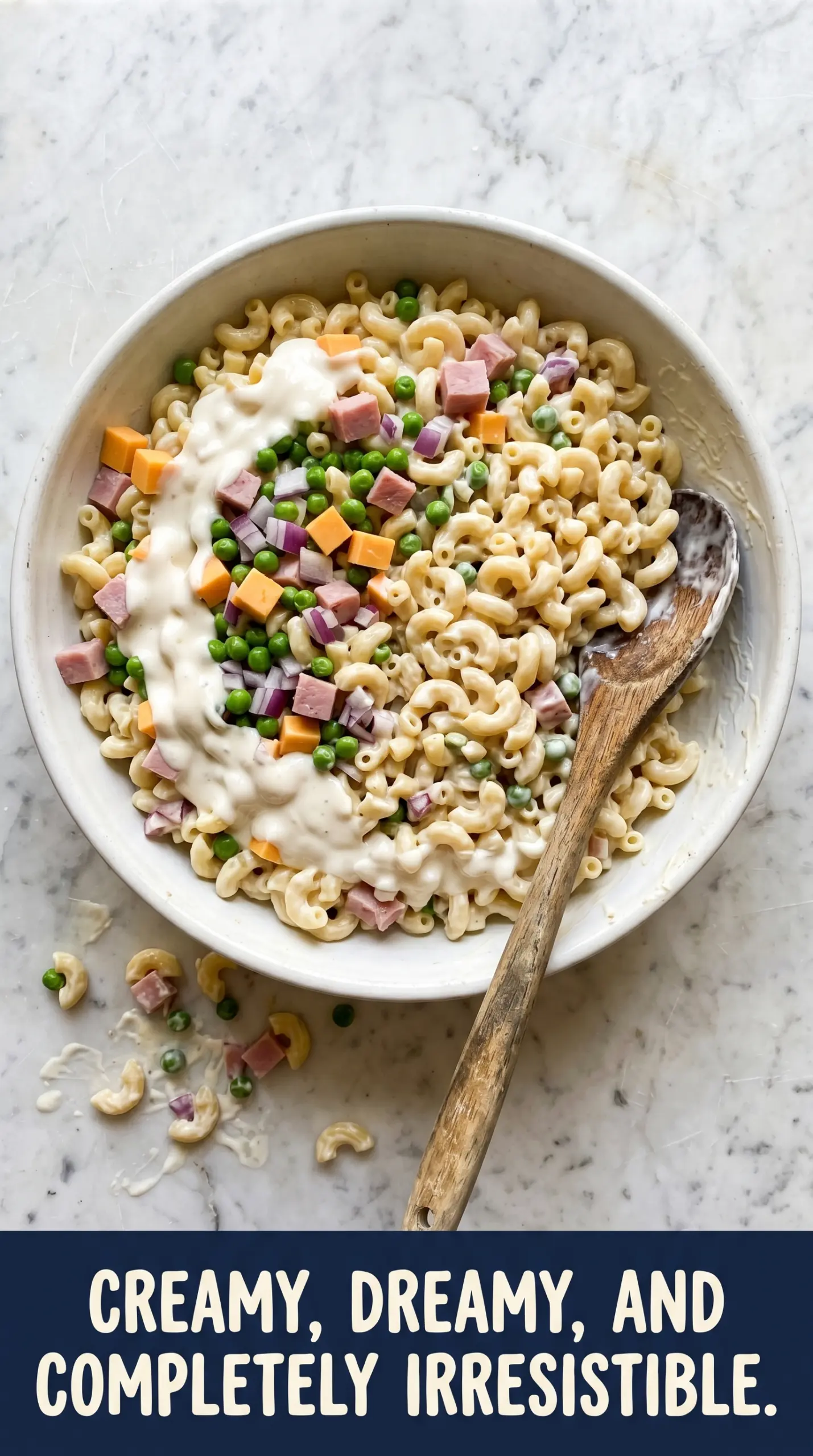 Creamy Pasta Salad colorful, creamy, vibrant