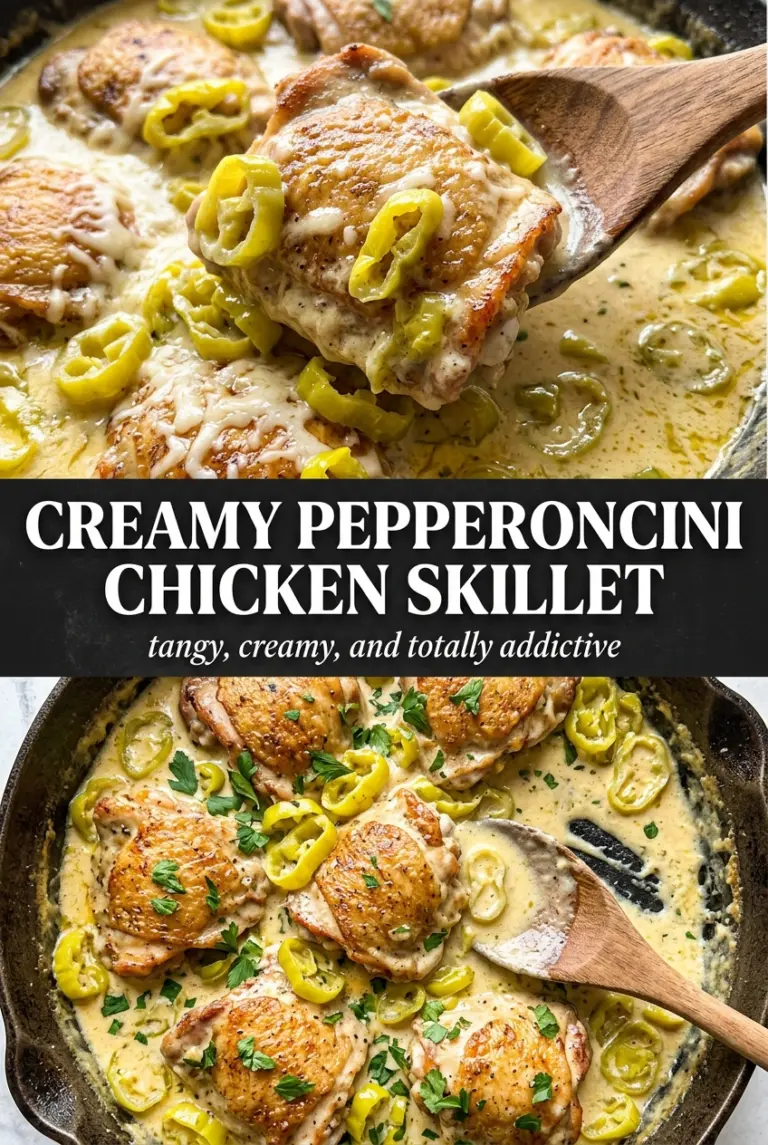 Creamy Pepperoncini Chicken Skillet