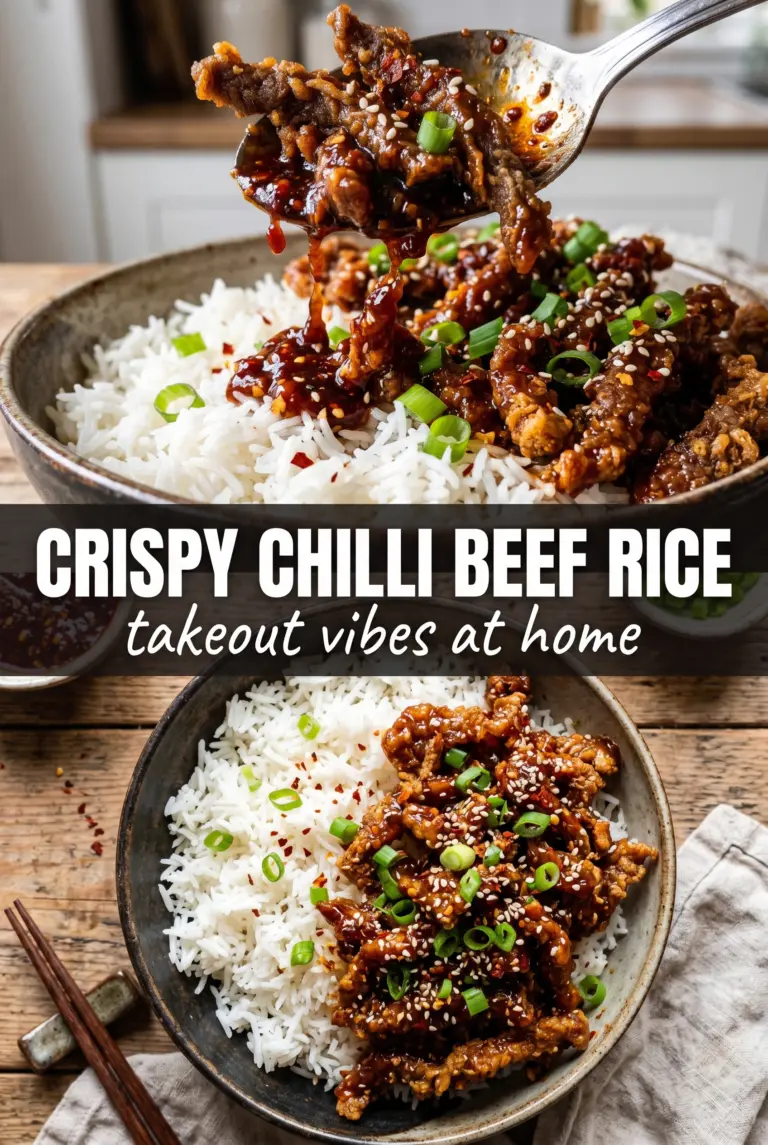 Crispy Chilli Beef Rice