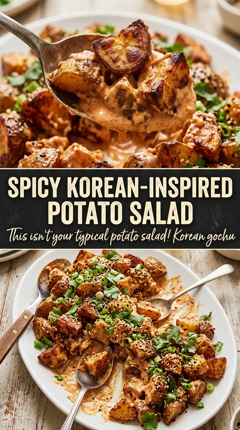 Crispy Gochujang Potato Salad spicy roasted potatoes