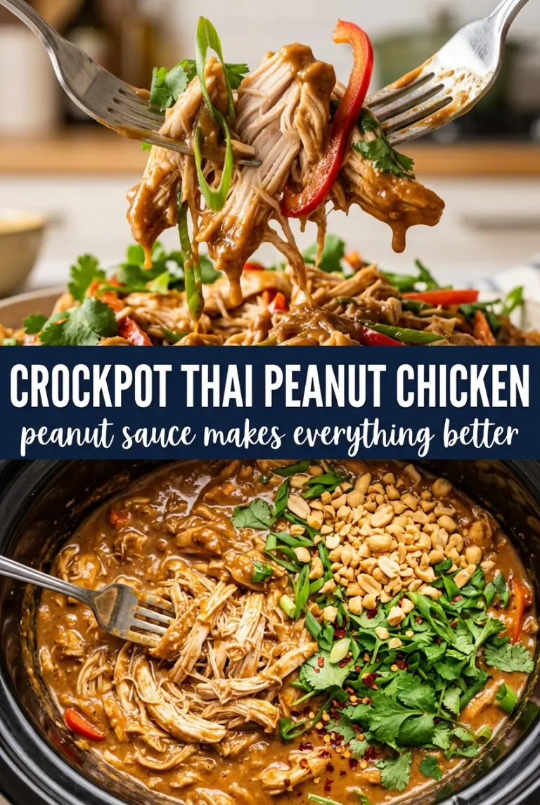 Crockpot Thai Peanut Chicken