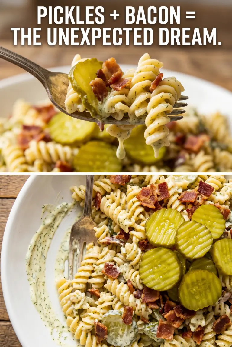 Dill Pickle Bacon Pasta Salad
