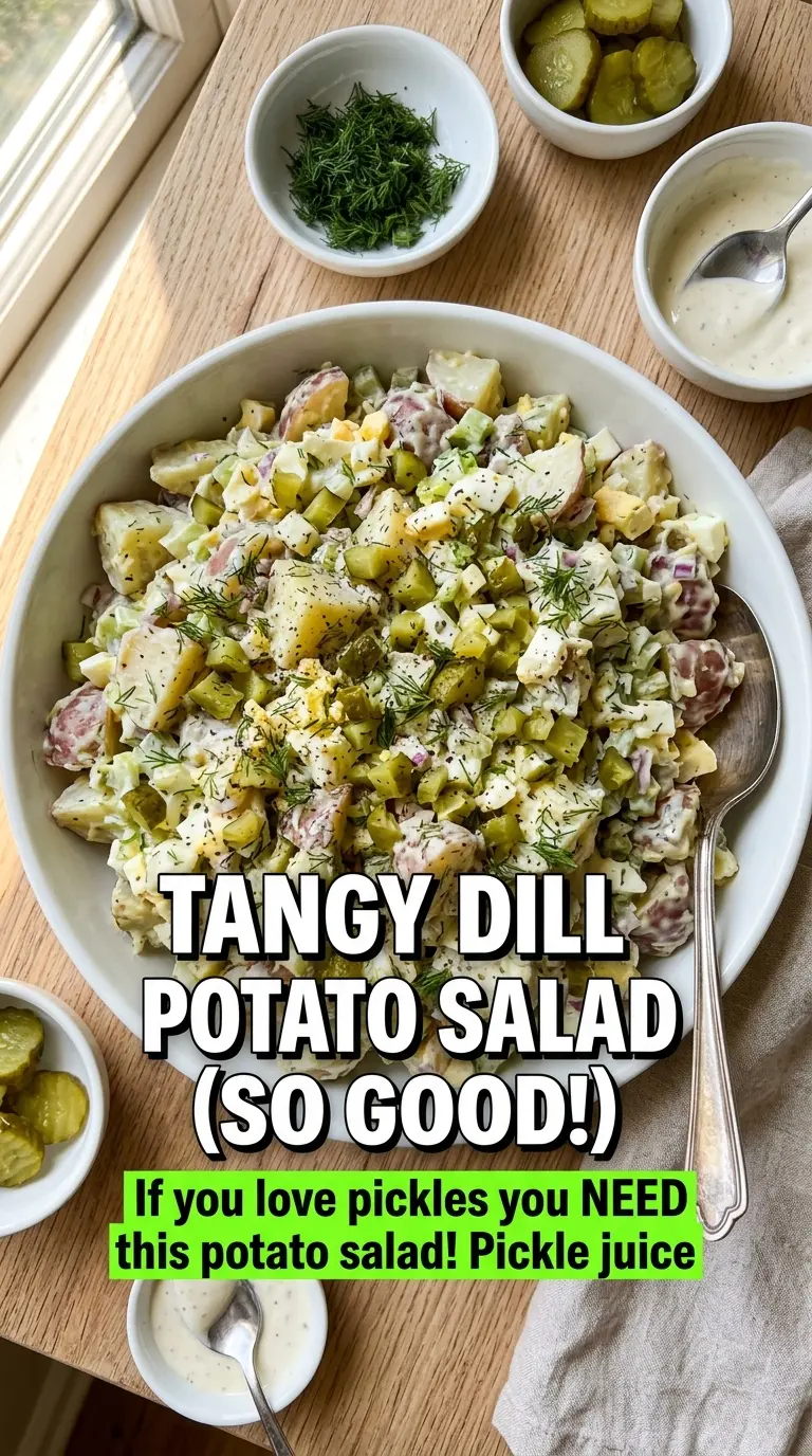 Dill Pickle Potato Salad tangy creamy crunchy
