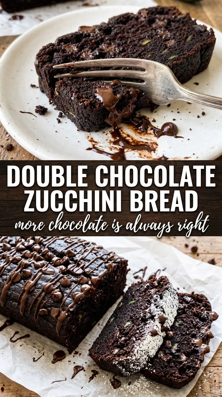 Double Chocolate Zucchini Bread fudgy chocolate chip loaf