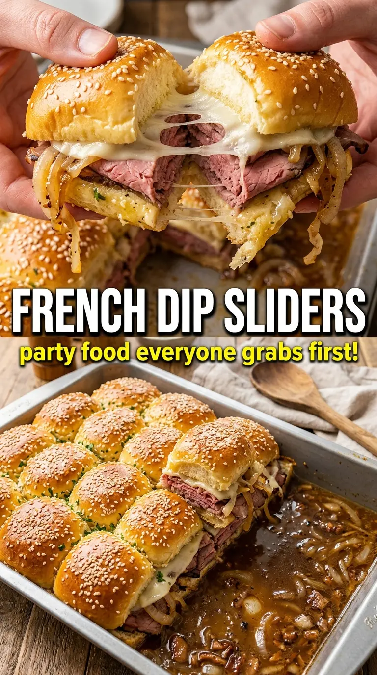 French dip sliders roast beef provolone