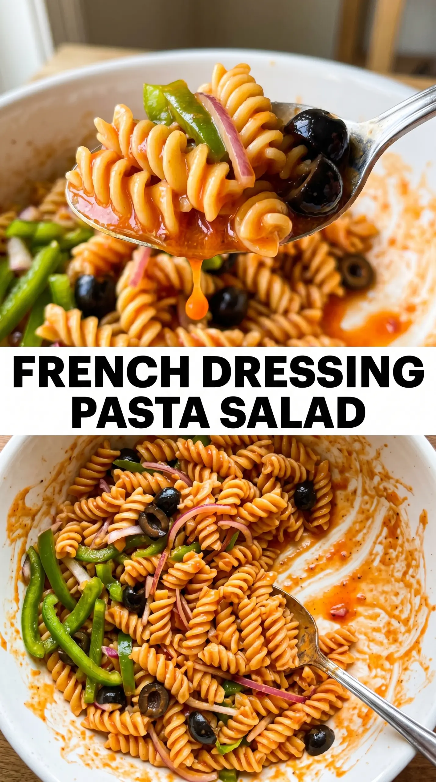 French Dressing Pasta Salad tangy vintage