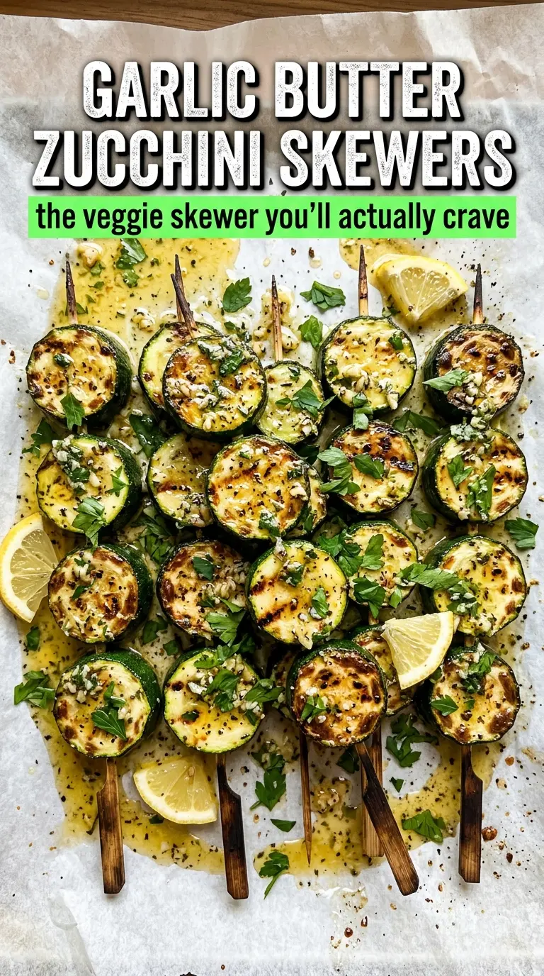 Garlic Butter Zucchini Skewers garlicky grilled