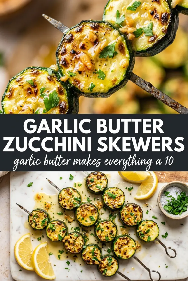 Garlic Butter Zucchini Skewers