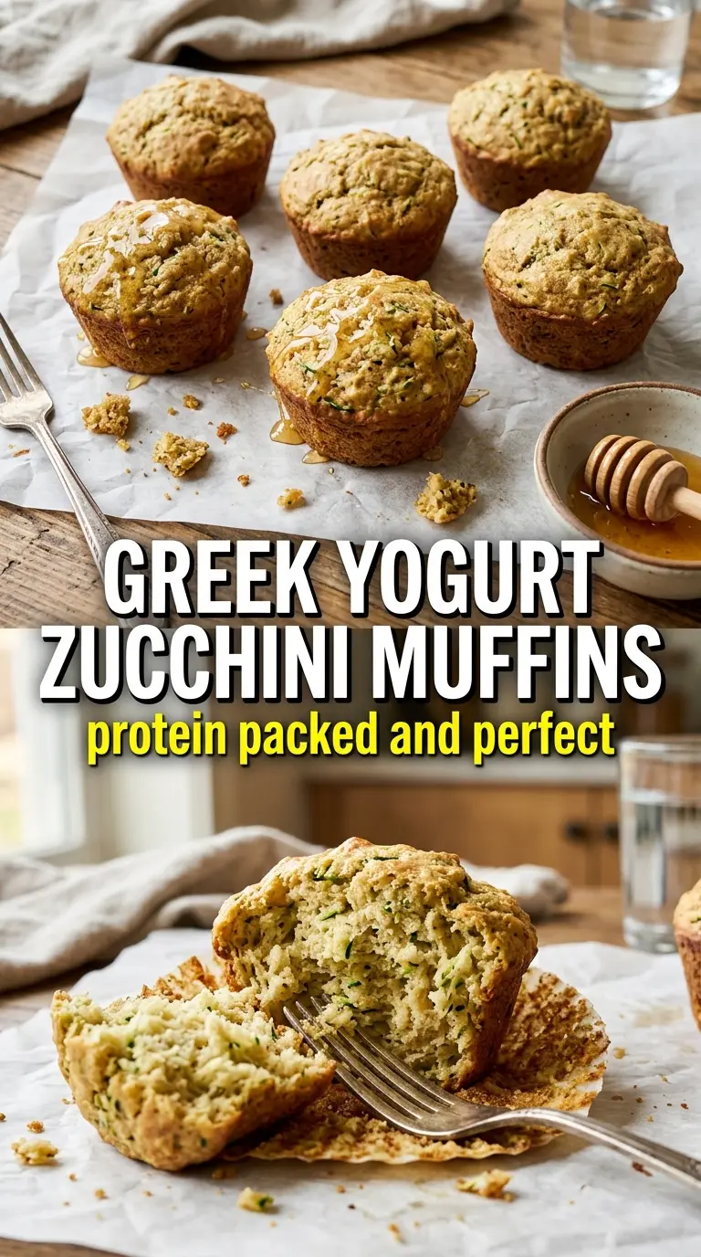 Greek Yogurt Zucchini Muffins moist tender
