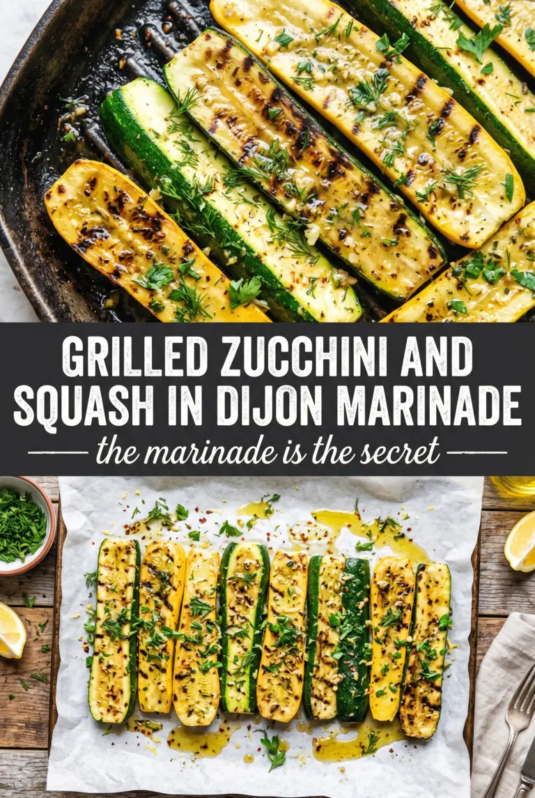 Grilled Zucchini and Squash in Dijon Marinade