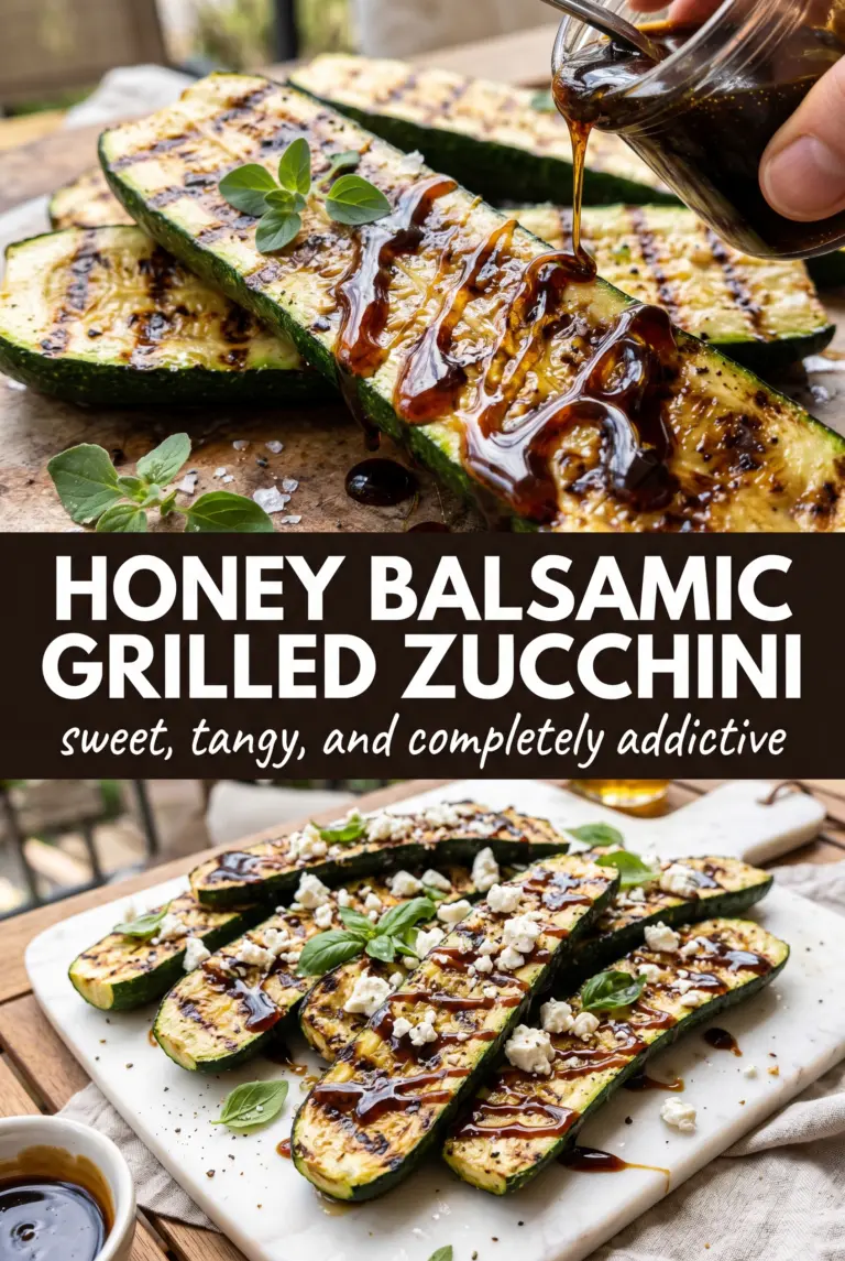 Honey Balsamic Grilled Zucchini