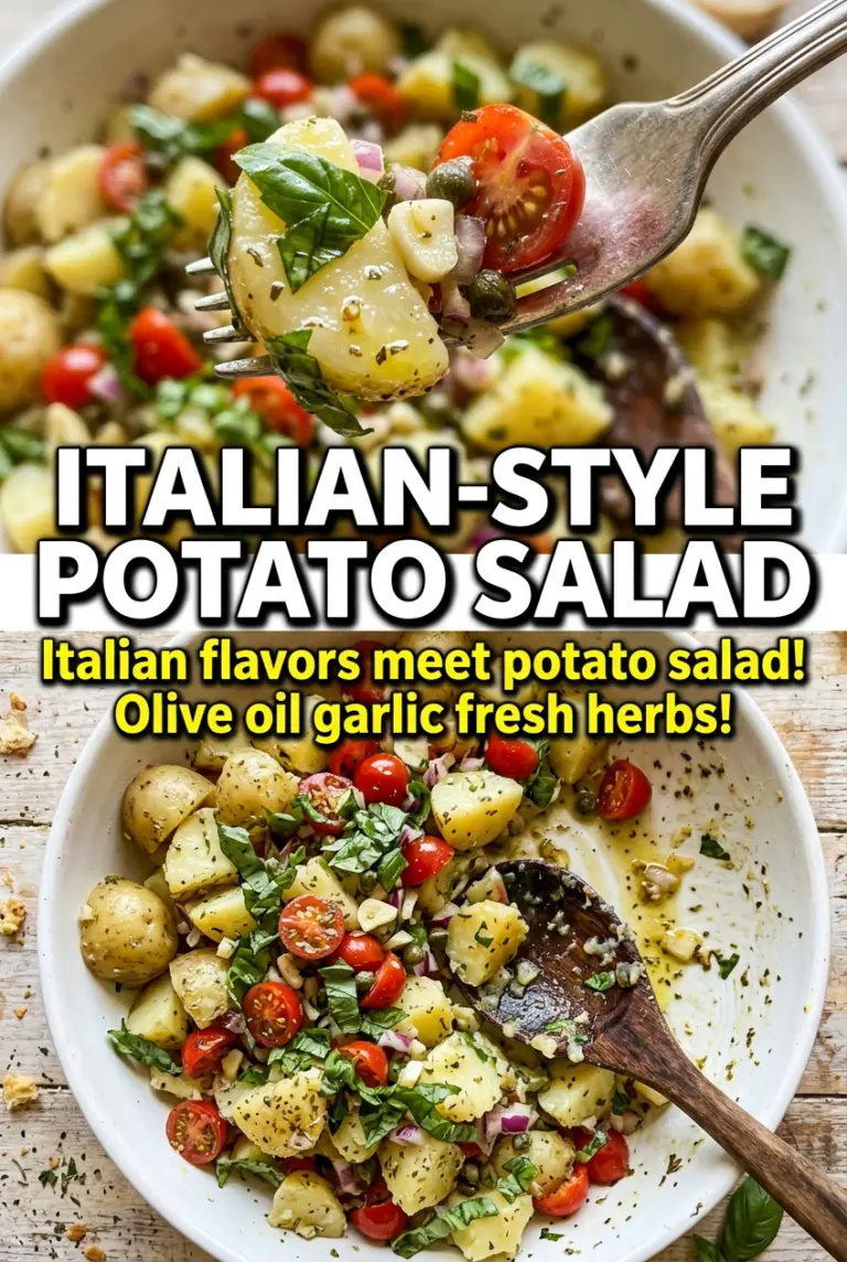 Italian Potato Salad with Salami, Mozzarella, and Italian Dressing