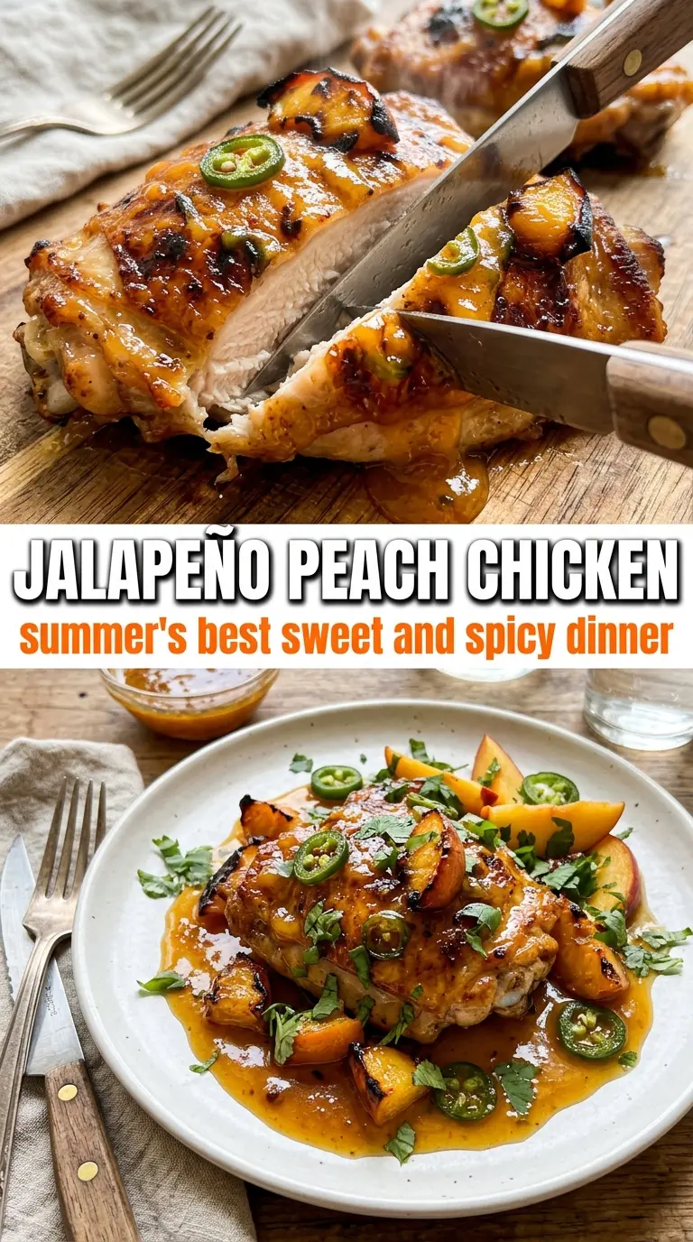 jalapeño peach chicken glossy skillet glaze