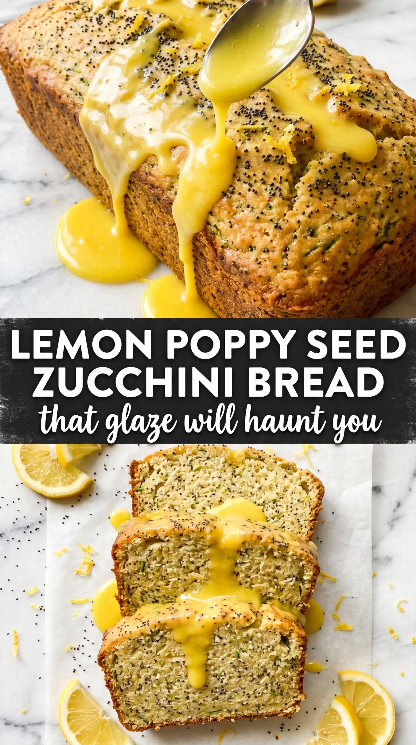 Lemon Poppy Seed Zucchini Bread bright citrusy glossy glaze