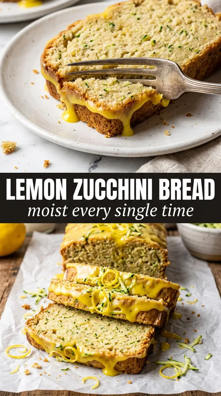 Lemon Zucchini Bread moist glazed loaf