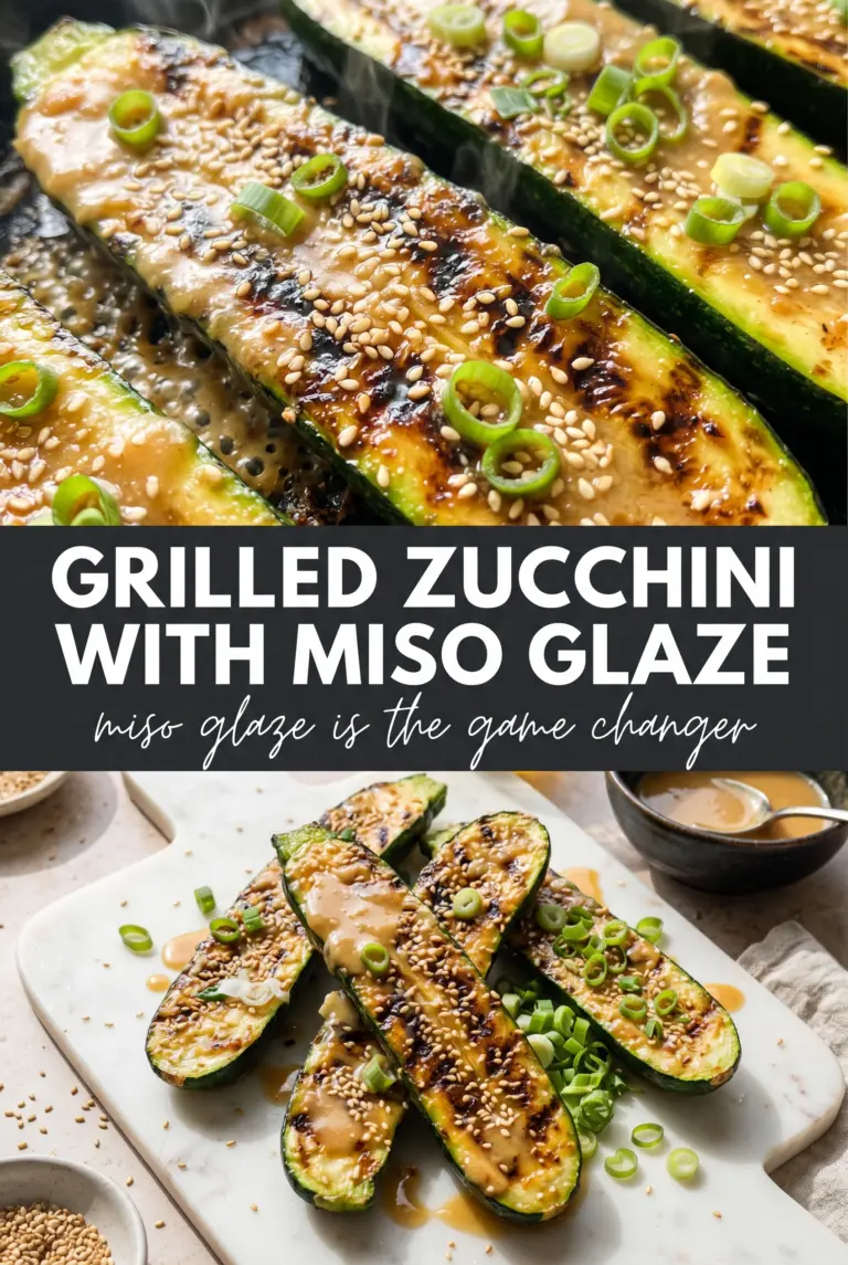 Grilled Zucchini with Miso Glaze