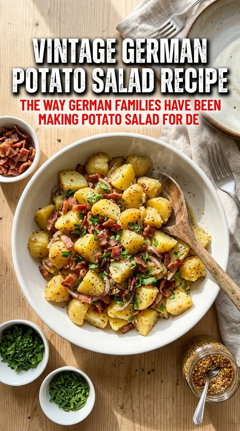 Old-Fashioned German Potato Salad warm tangy bacon onion