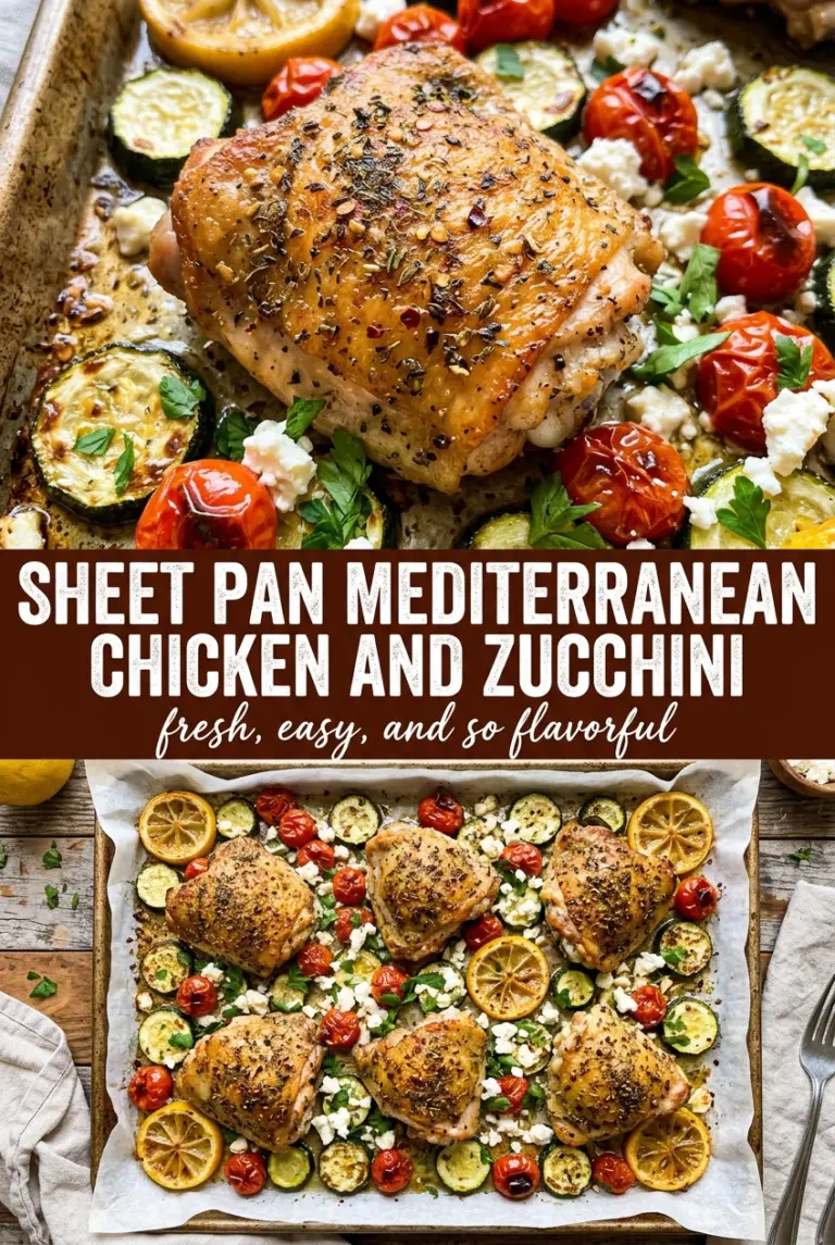 Sheet Pan Mediterranean Chicken and Zucchini