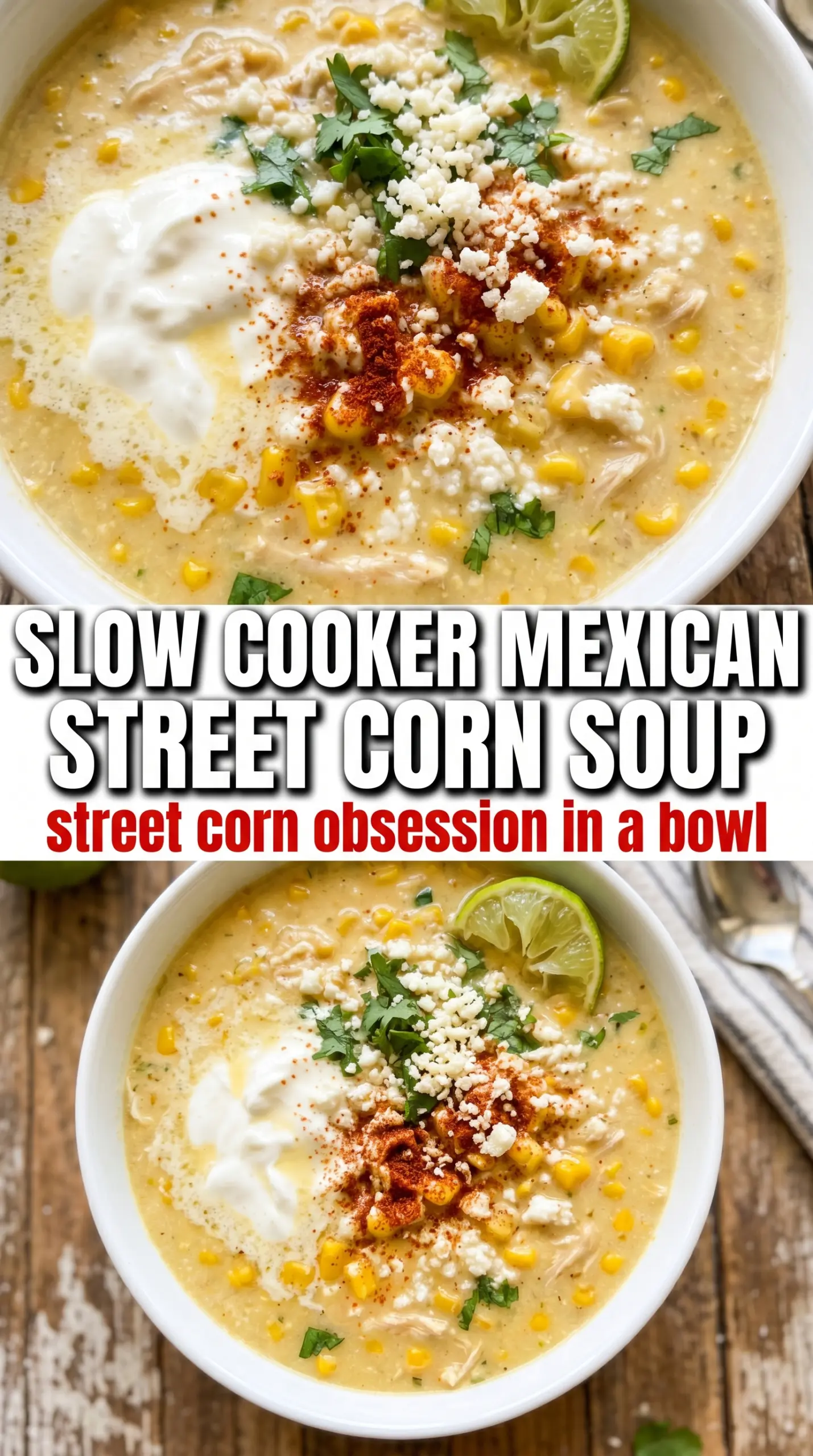 Slow Cooker Mexican Street Corn Soup creamy smoky