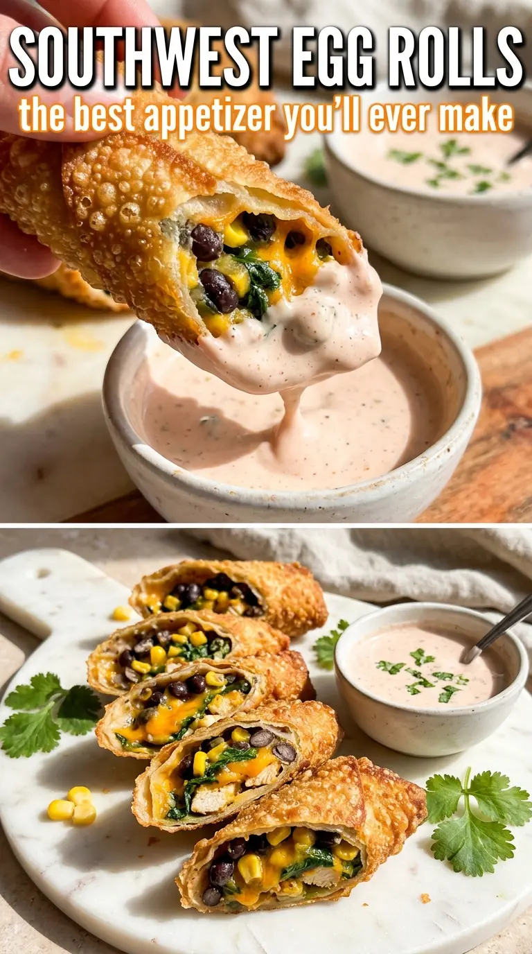 Southwest Egg Rolls crispy chicken Tex-Mex