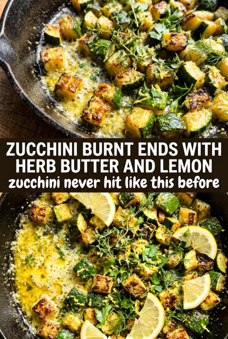 Zucchini Burnt Ends with Herb Butter and Lemon