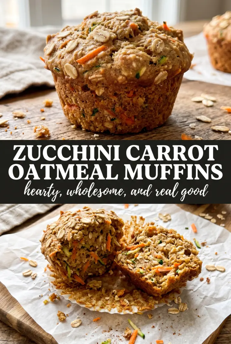 Zucchini Carrot Oatmeal Muffins