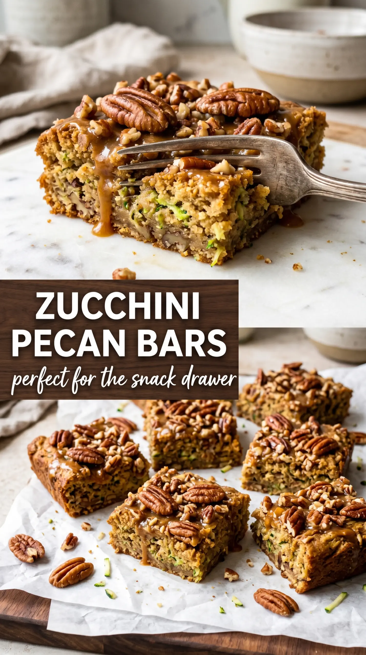 Zucchini pecan bars spiced frosted