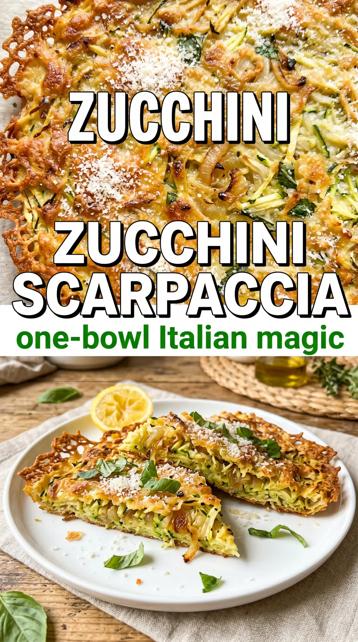 Zucchini Scarpaccia thin golden flatbread