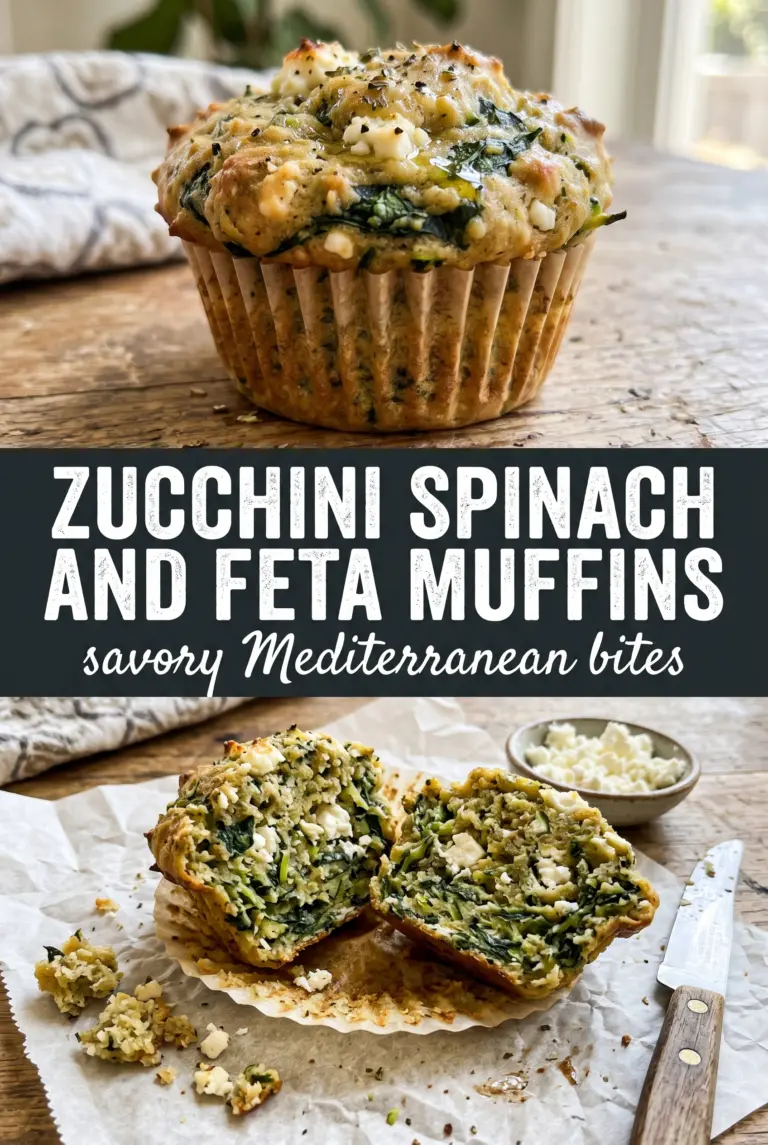 Zucchini Spinach and Feta Muffins
