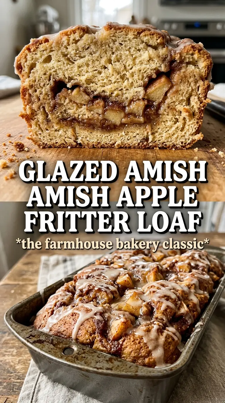 Amish Apple Fritter Bread golden apple cinnamon glazed