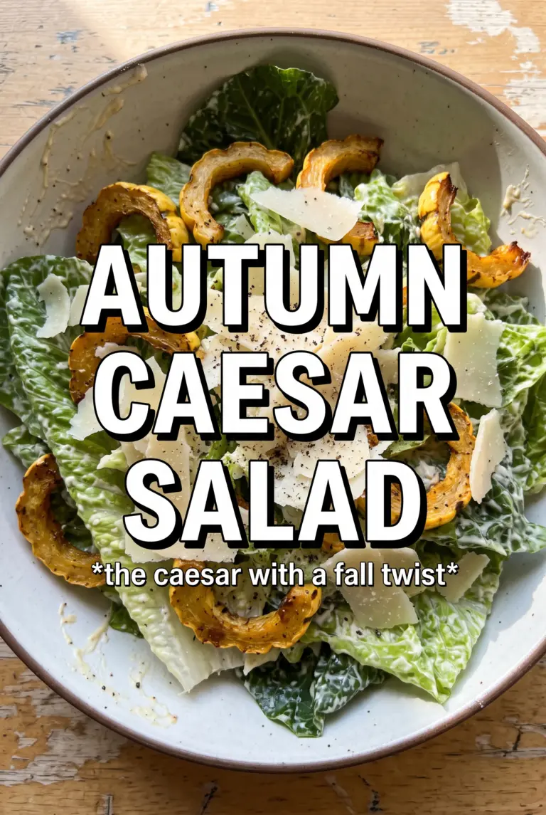 Autumn Caesar Salad With Delicata Squash Croutons