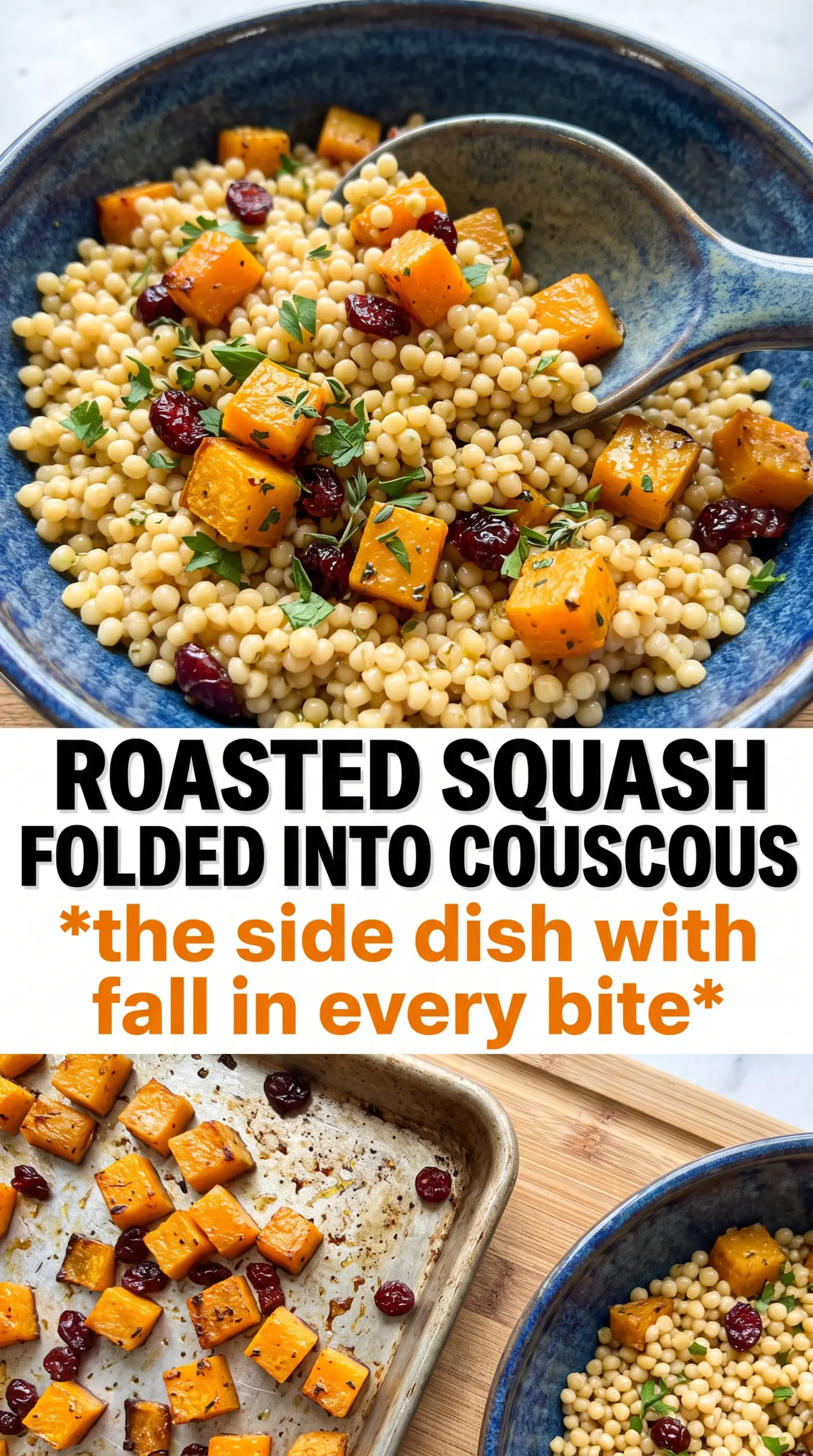 Autumn Pearl Couscous Salad colorful textured