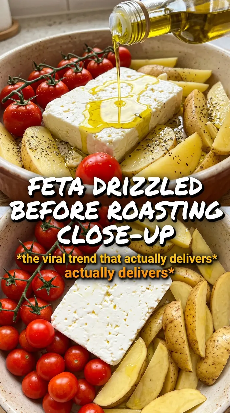 Baked Feta Roast Potatoes golden feta tomatoes