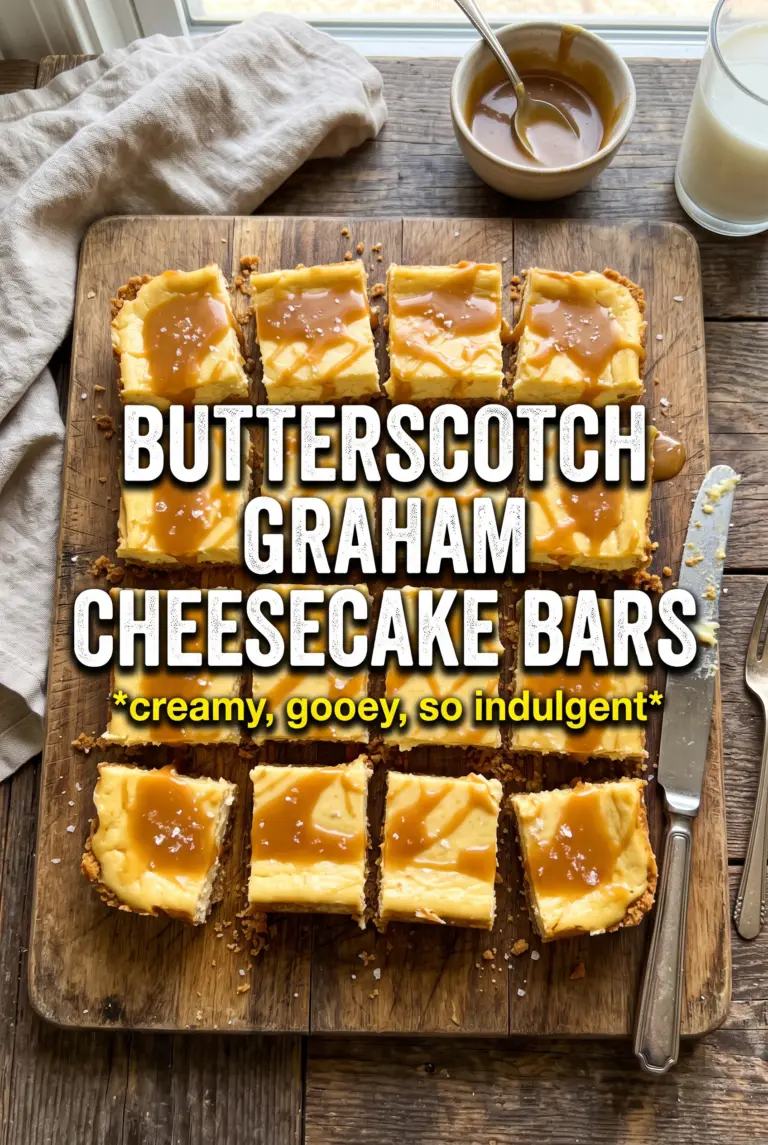 Butterscotch Graham Cracker Cheesecake Bars