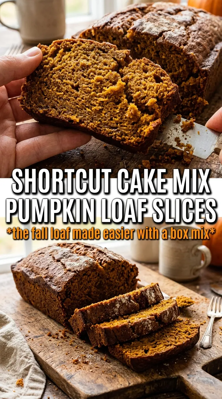 Cake Mix Pumpkin Bread soft spiced glazed